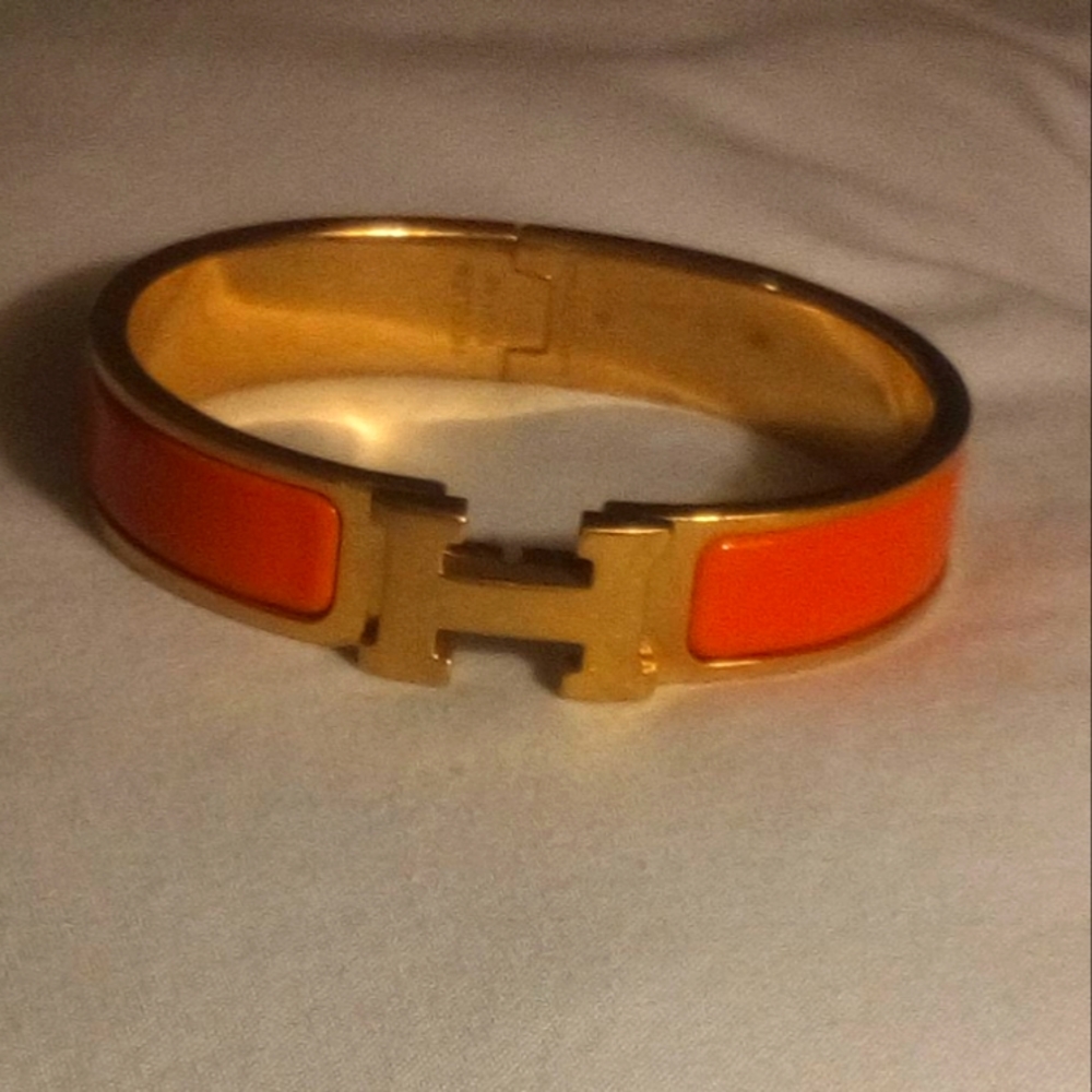 Women's Hermes orange bracelet